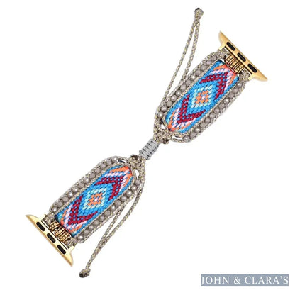 Boho Breeze Beaded Woven Nylon Apple Watch Band