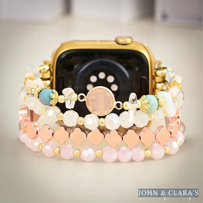 Blush Opal Bloom Beaded Apple Watch Band