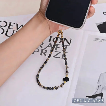 4-in-1 Natural Black Onyx Labradorite & Hematite Beaded Chain