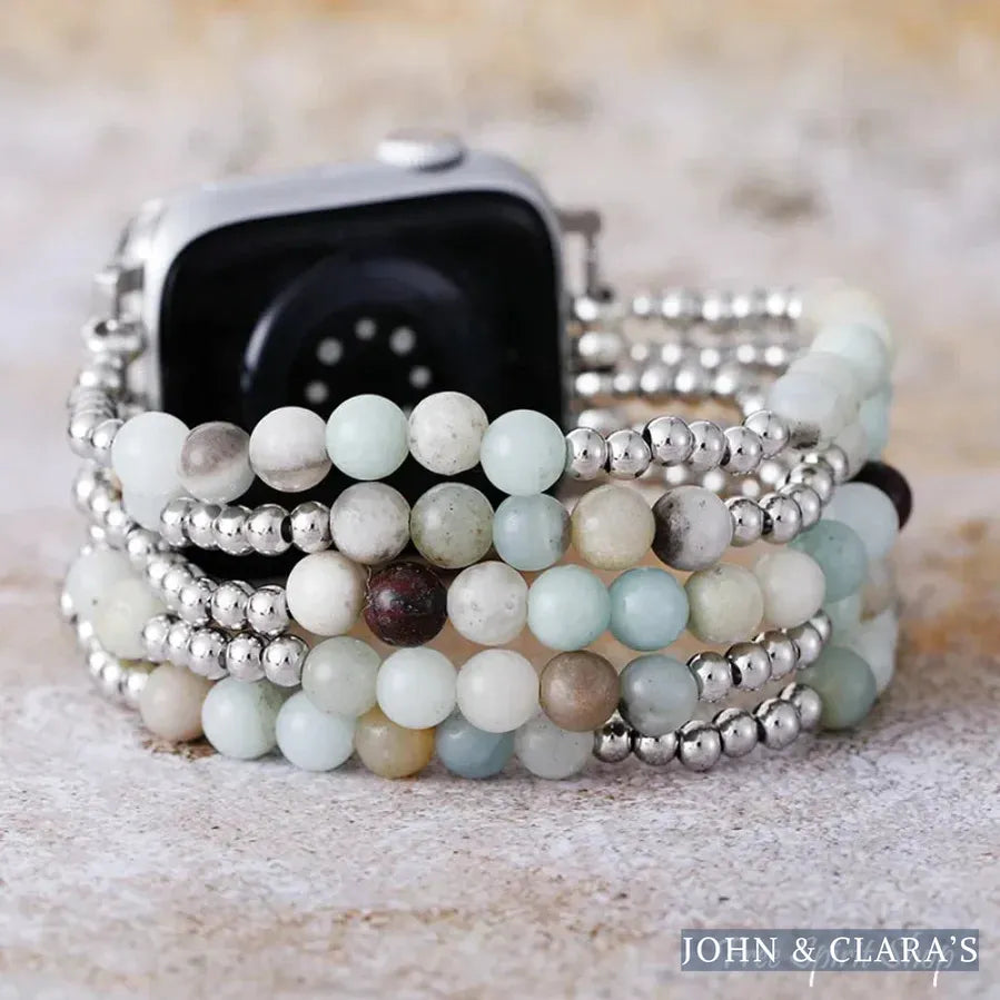 Frosted Winter Amazonite Apple Watch Band