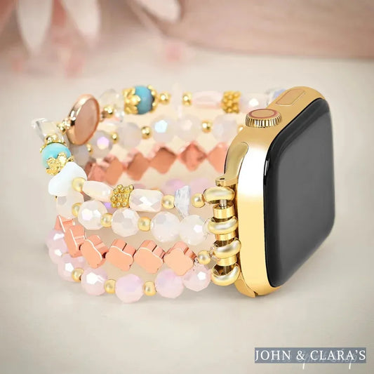 Blush Opal Bloom Beaded Apple Watch Band