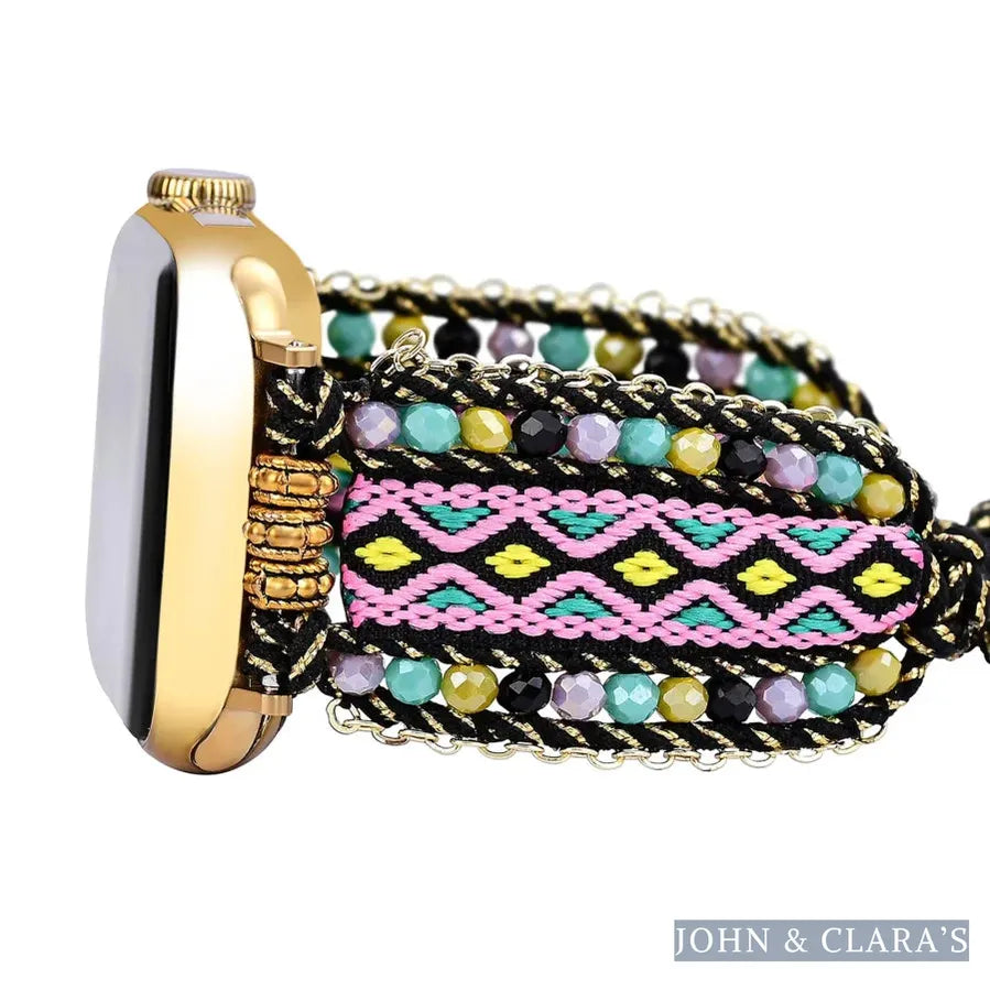Aztec Dream Beaded Nylon Apple Watch Band