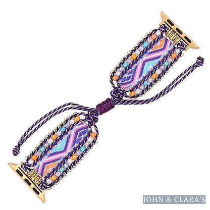 Desert Bloom Beaded Nylon Apple Watch Band