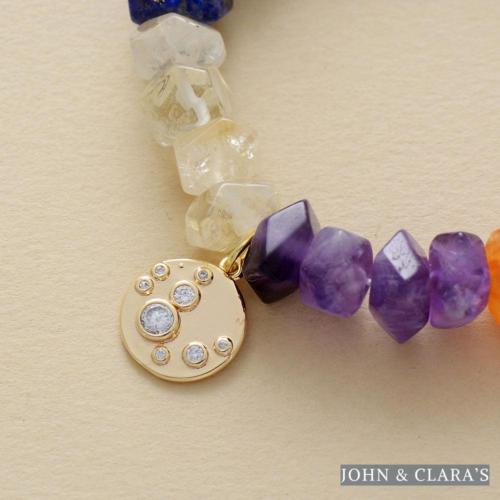 7 Chakra Irregular Natural Stone Bead Bracelet