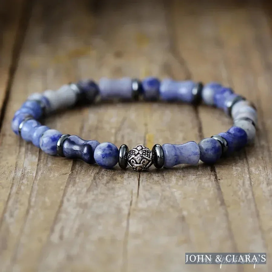 Natural Bronzite & Blue Aventurine Bead Bracelets