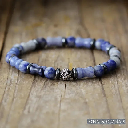 Natural Bronzite & Blue Aventurine Bead Bracelets