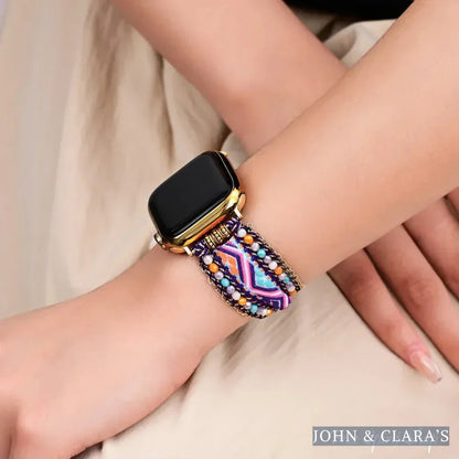 Desert Bloom Beaded Nylon Apple Watch Band