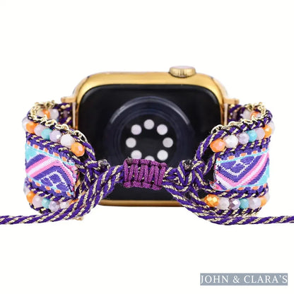 Desert Bloom Beaded Nylon Apple Watch Band