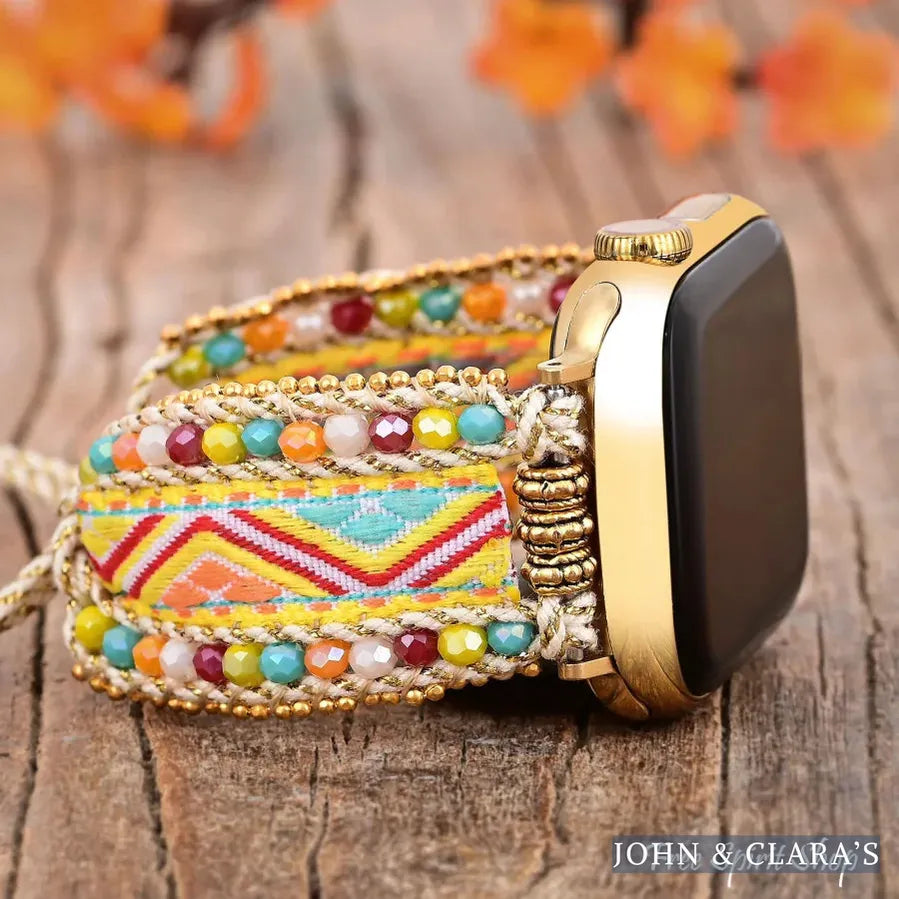 Boho Fiesta Braided Nylon Apple Watch Band
