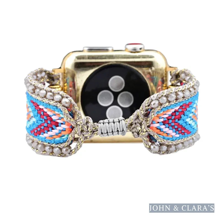 Boho Breeze Beaded Woven Nylon Apple Watch Band
