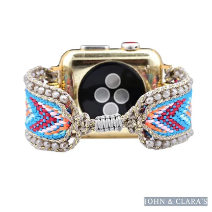 Boho Breeze Beaded Woven Nylon Apple Watch Band