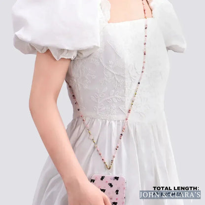 4-in-1 Natural Rose Quartz & Rhodonite Beaded Chain