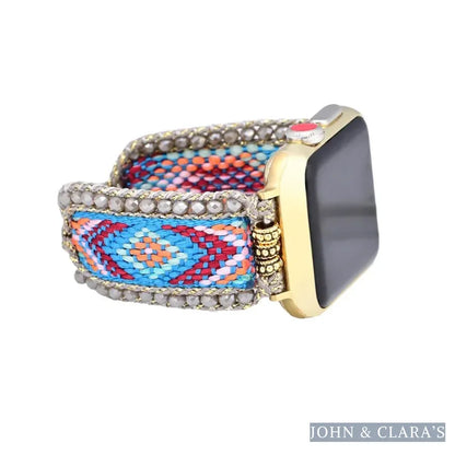 Boho Breeze Beaded Woven Nylon Apple Watch Band