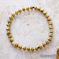 Golden Curved Bead Bracelet
