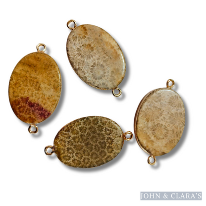 Handmade Natural Chrysanthemum Gemstone Leather Wrap Bracelet