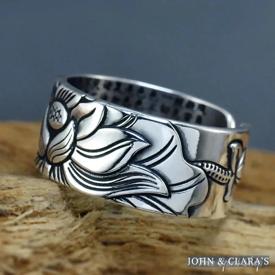 Buddhist Lotus Flower Ring