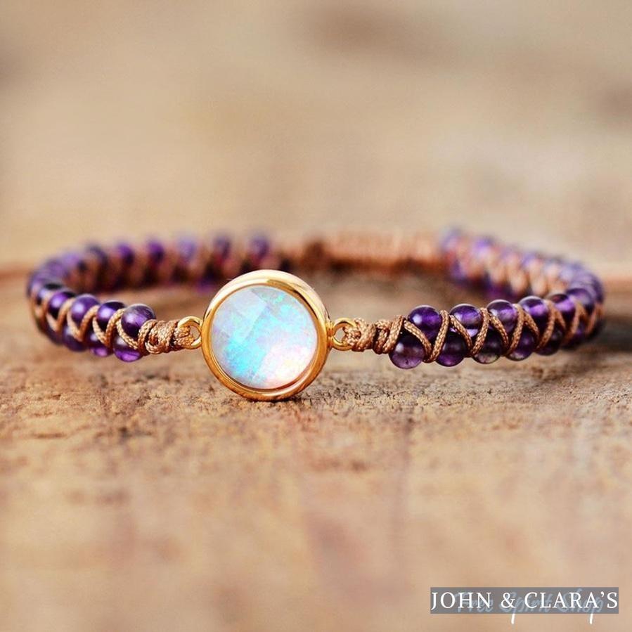 Amethyst & Opal Friendship Bracelet