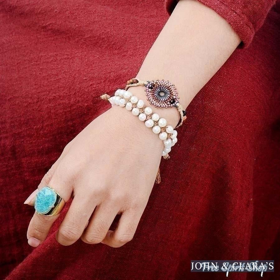 Big Amazonite Stone Ring