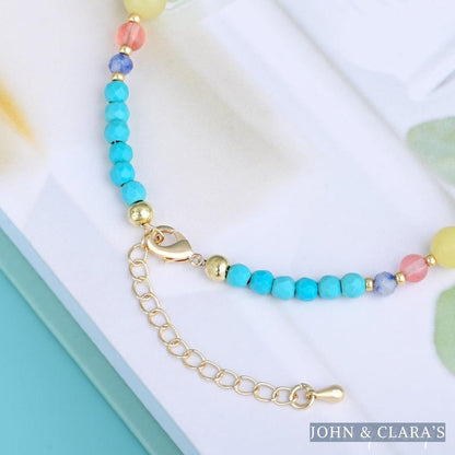 Bohemian Turquoise Beaded Anklet