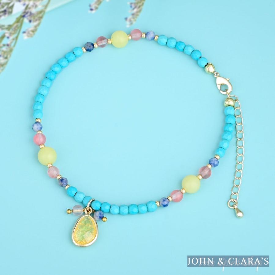 Bohemian Turquoise Beaded Anklet