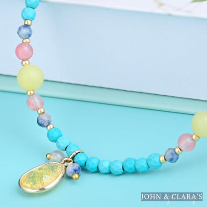 Bohemian Turquoise Beaded Anklet