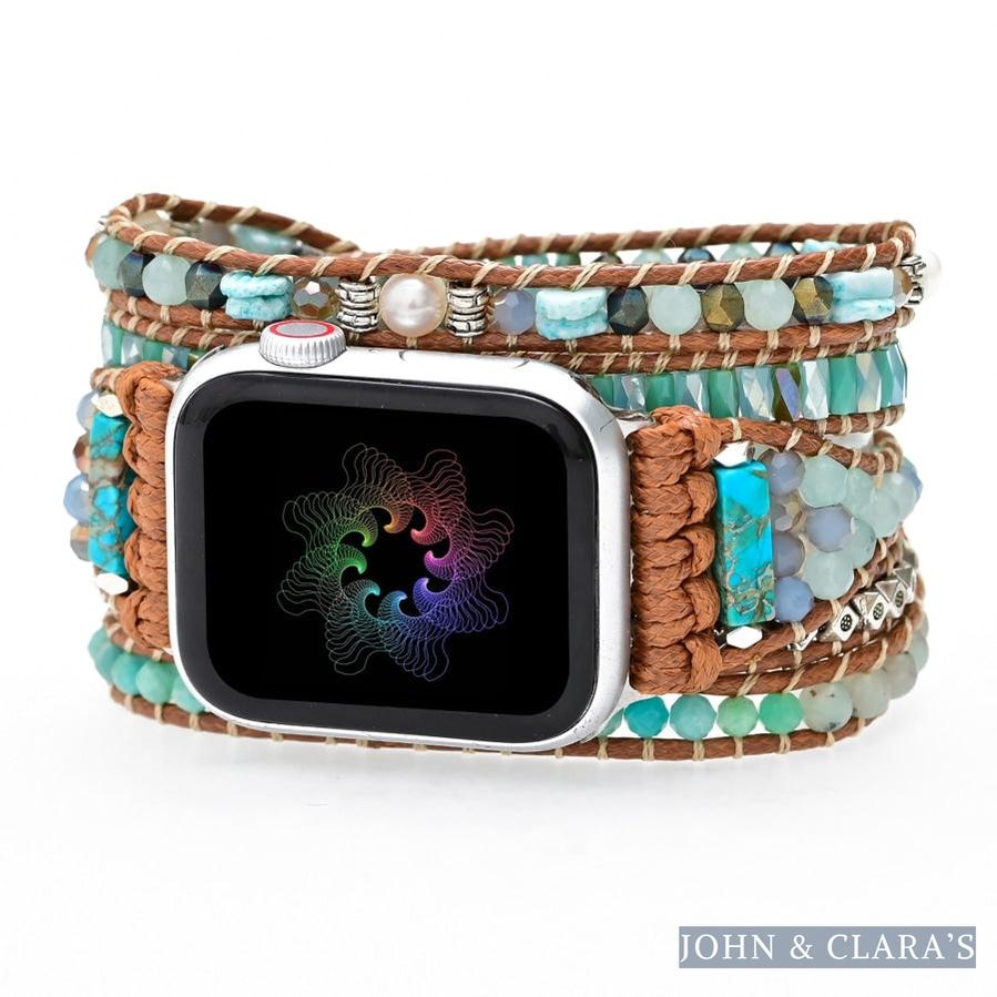 Calming Amazonite & Mixed Beads Apple Watch Band