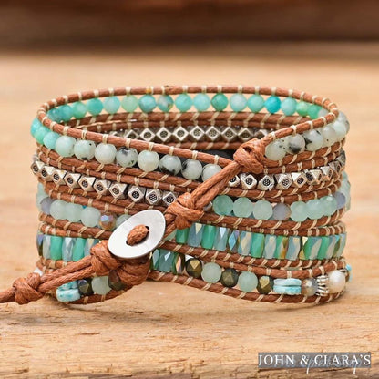 Calming Amazonite & Mixed Beads Apple Watch Band