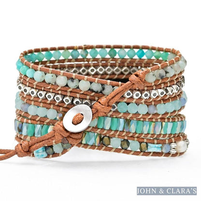 Calming Amazonite & Mixed Beads Apple Watch Band