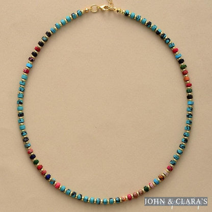 Colorful Jasper Beaded Choker Necklace