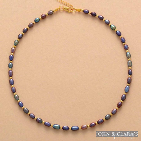 Handmade Gray or Ivory Freshwater Pearl Choker Necklace