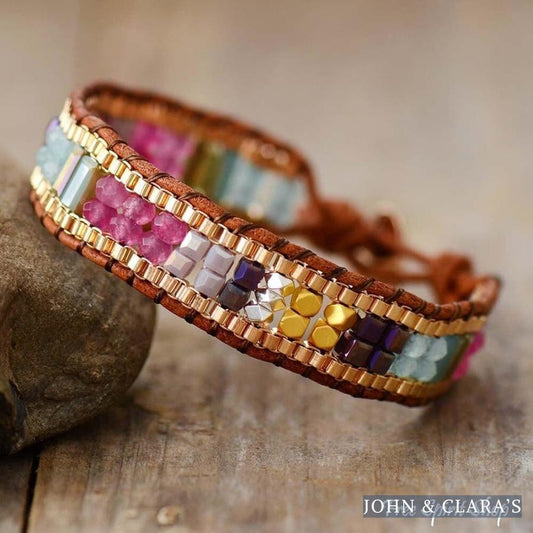 Handmade Multi-color Beaded Wrap Bracelet