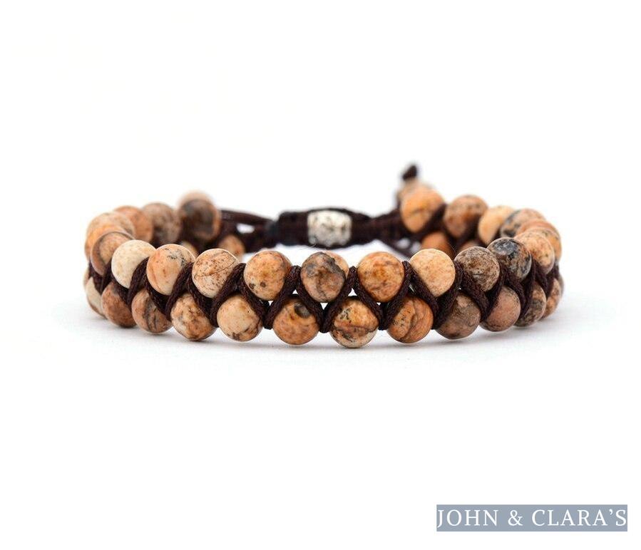 Handmade Natural Jasper Braided Bracelet