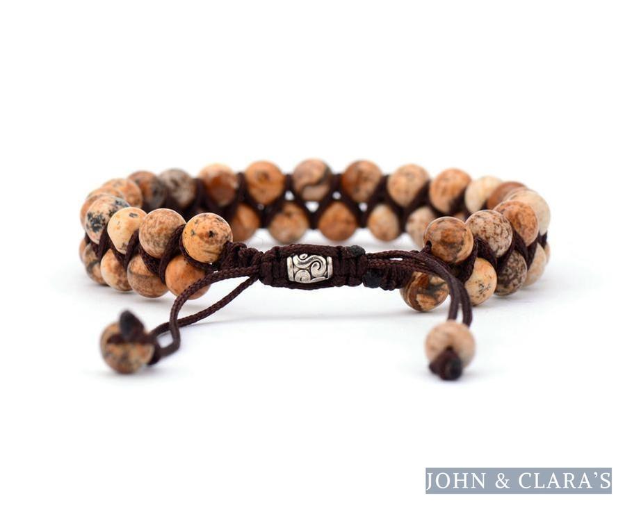 Handmade Natural Jasper Braided Bracelet