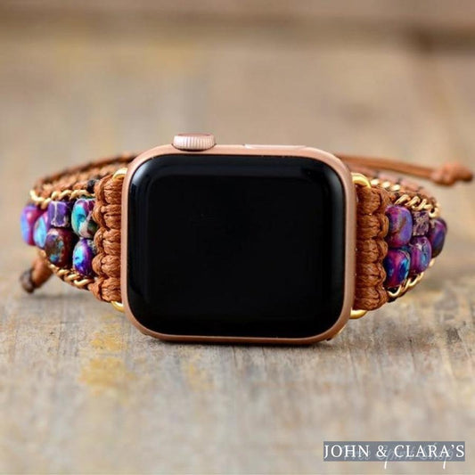 Handmade Purple Jasper Apple Watch Band