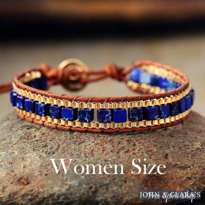 Handmade Turquoise Howlite Square Bead Bracelet