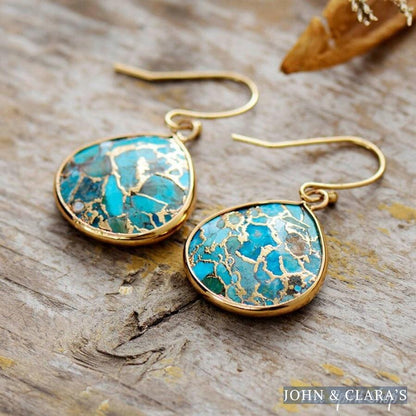 Handmade Turquoise Jasper Earrings