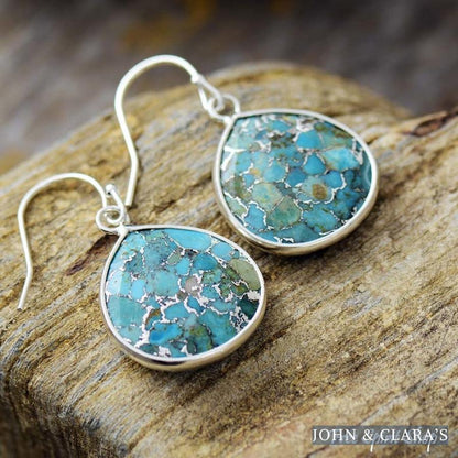 Handmade Turquoise Jasper Earrings
