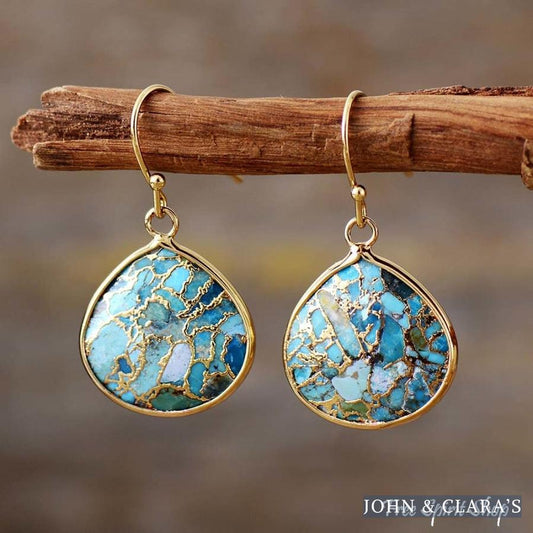 Handmade Turquoise Jasper Earrings