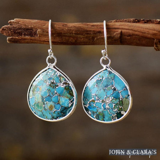 Handmade Turquoise Jasper Earrings