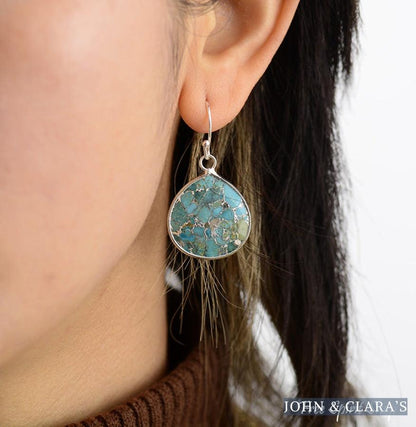 Handmade Turquoise Jasper Earrings