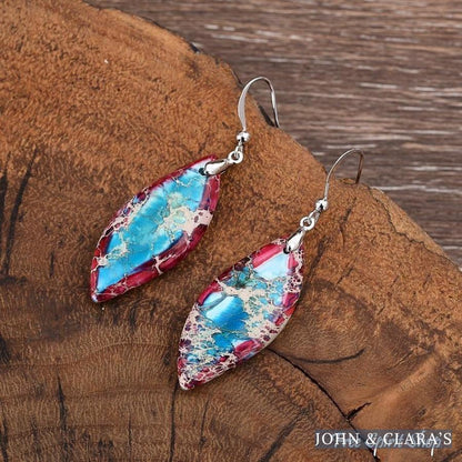 Imperial Jasper Teardrop Earrings