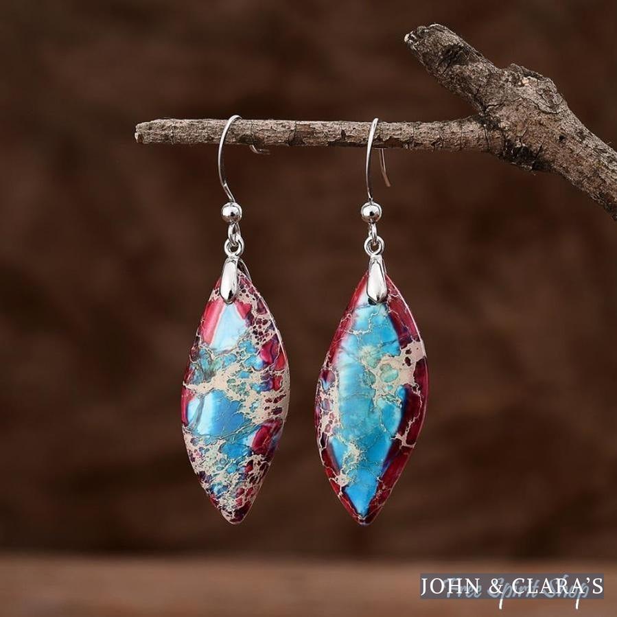 Imperial Jasper Teardrop Earrings