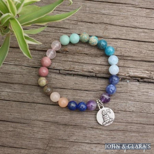 Multi Gemstone Chakra Bead Bracelet