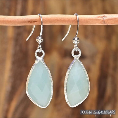 Natural Amazonite Drop Earrings