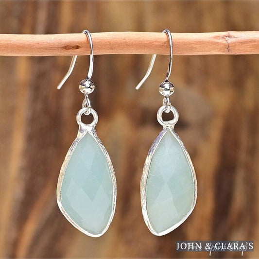 Natural Amazonite Drop Earrings