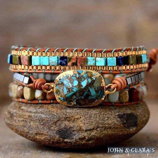 Natural Emperor Jasper Wrap Bracelet