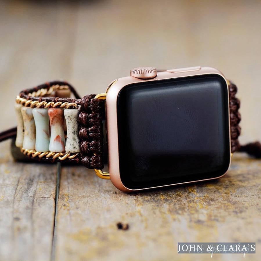 Natural King Jasper Stone Apple Watch Band