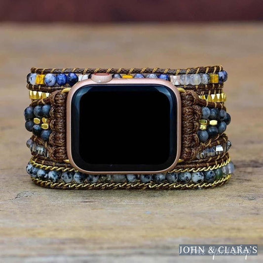 Natural Labradorite Beaded Apple Watch Band