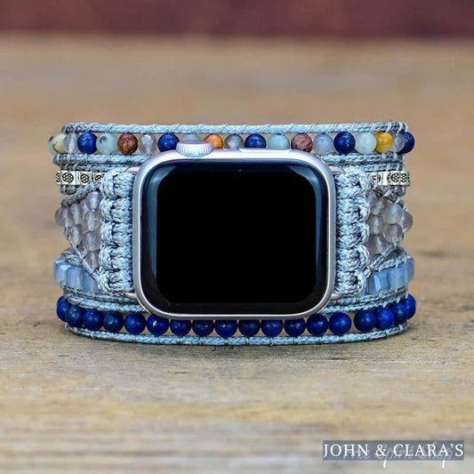 Natural Lapis Lazuli Beaded Apple Watch Band