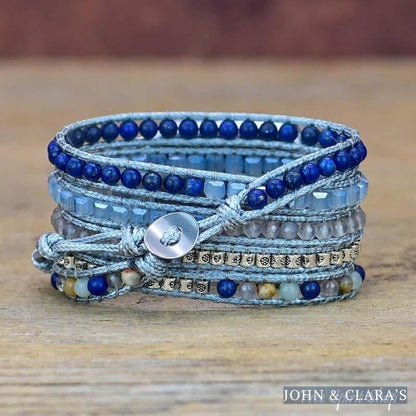 Natural Lapis Lazuli Beaded Apple Watch Band